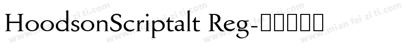HoodsonScriptalt Reg字体转换